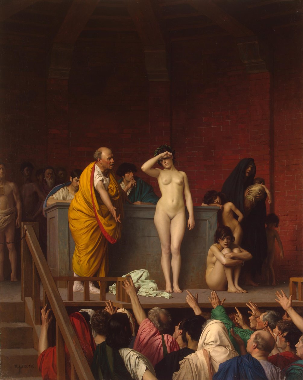 Rabszolgapiac az ókori Rómában alkotó: Jean Leon Gerome