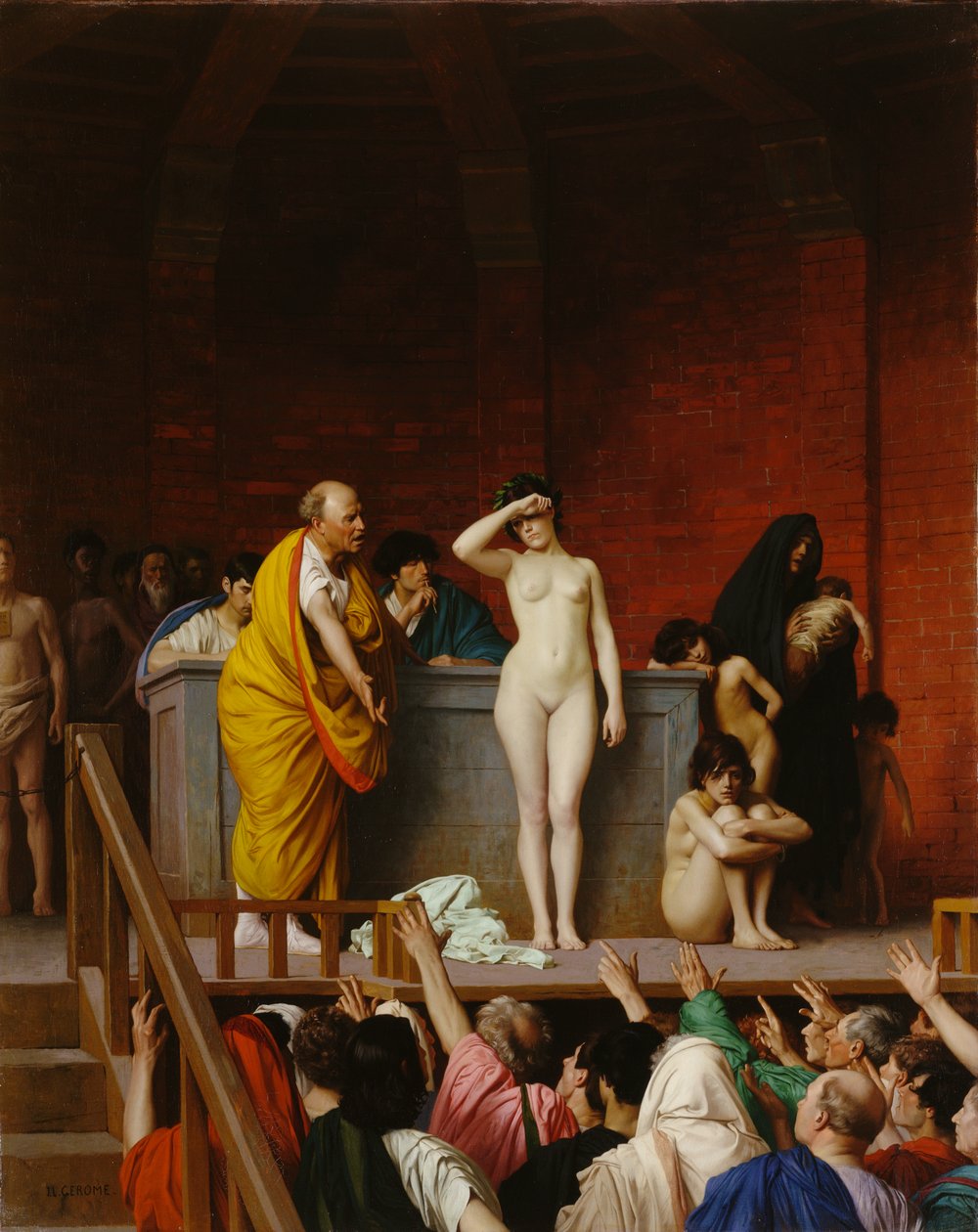 Rabszolgapiac az ókori Rómában alkotó: Jean Leon Gerome