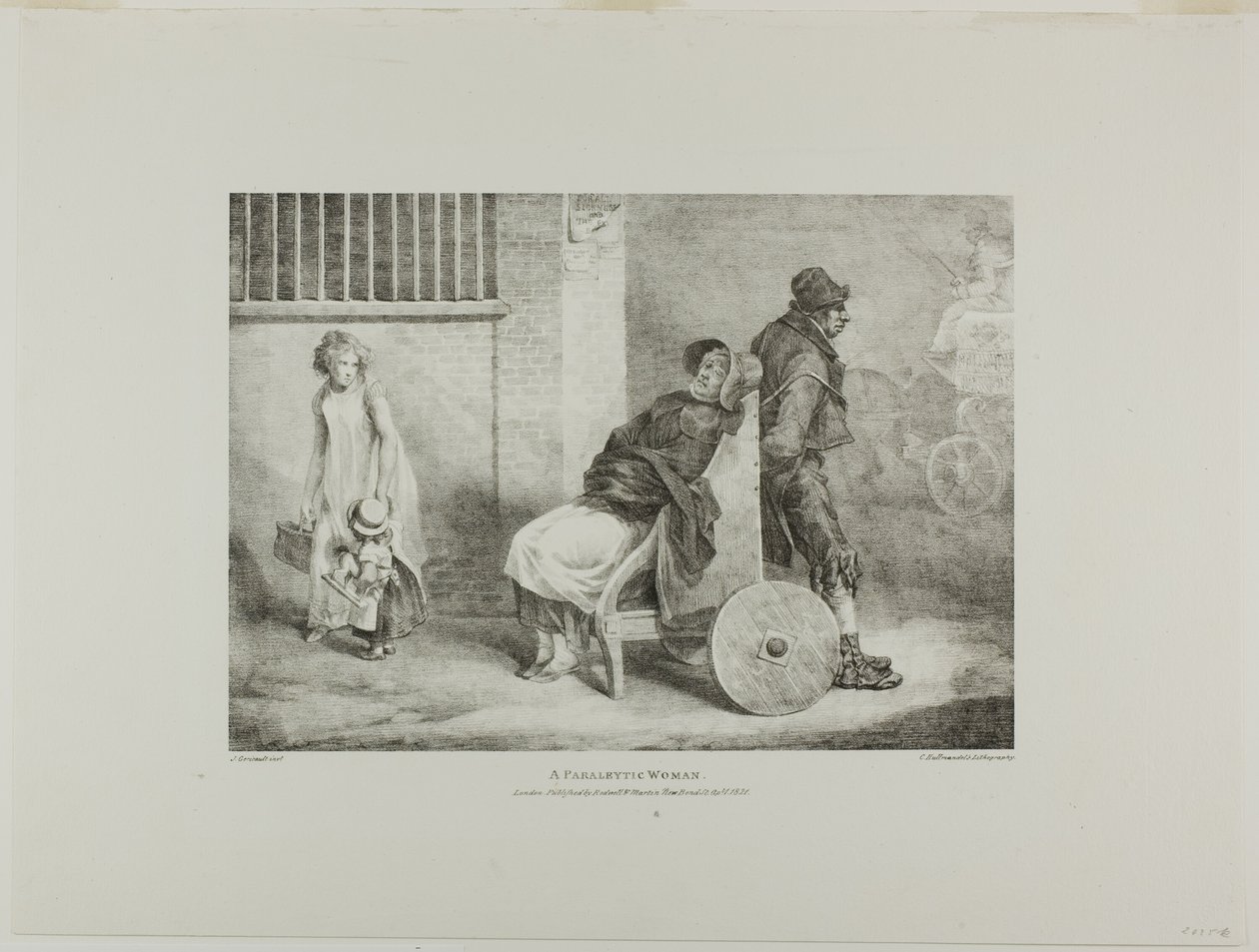 Egy paralelita nő, 9. lemez a Különböző témákból, életből és kőből rajzolva (The English Suite) alkotó: Jean Louis André Théodore Géricault