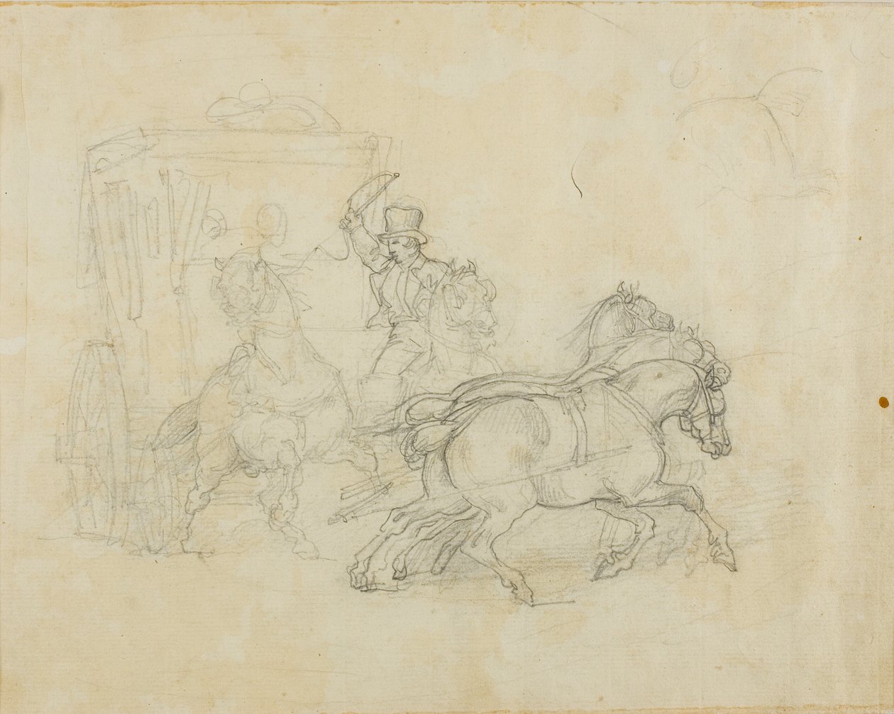 Öt ló által vontatott postakocsi alkotó: Jean Louis André Théodore Géricault