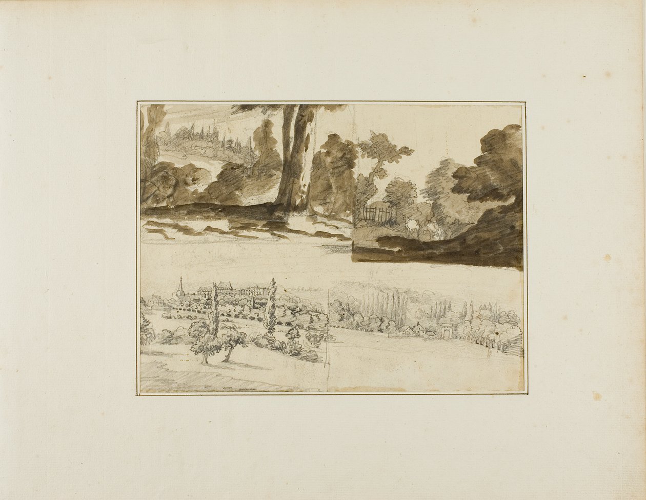 Négy tájkép alkotó: Jean Louis André Théodore Géricault
