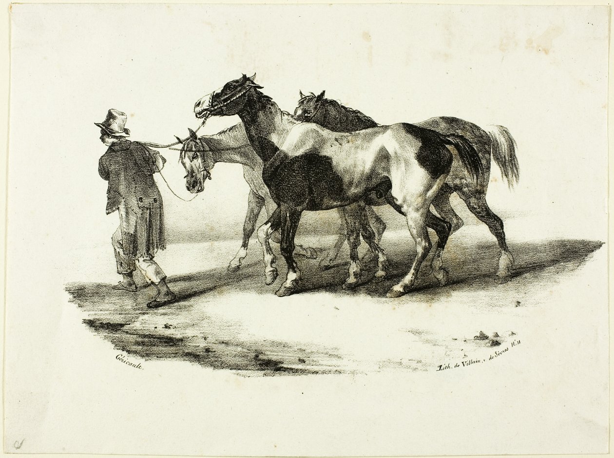A lovakat a nyúzóhoz vezetik alkotó: Jean Louis André Théodore Géricault