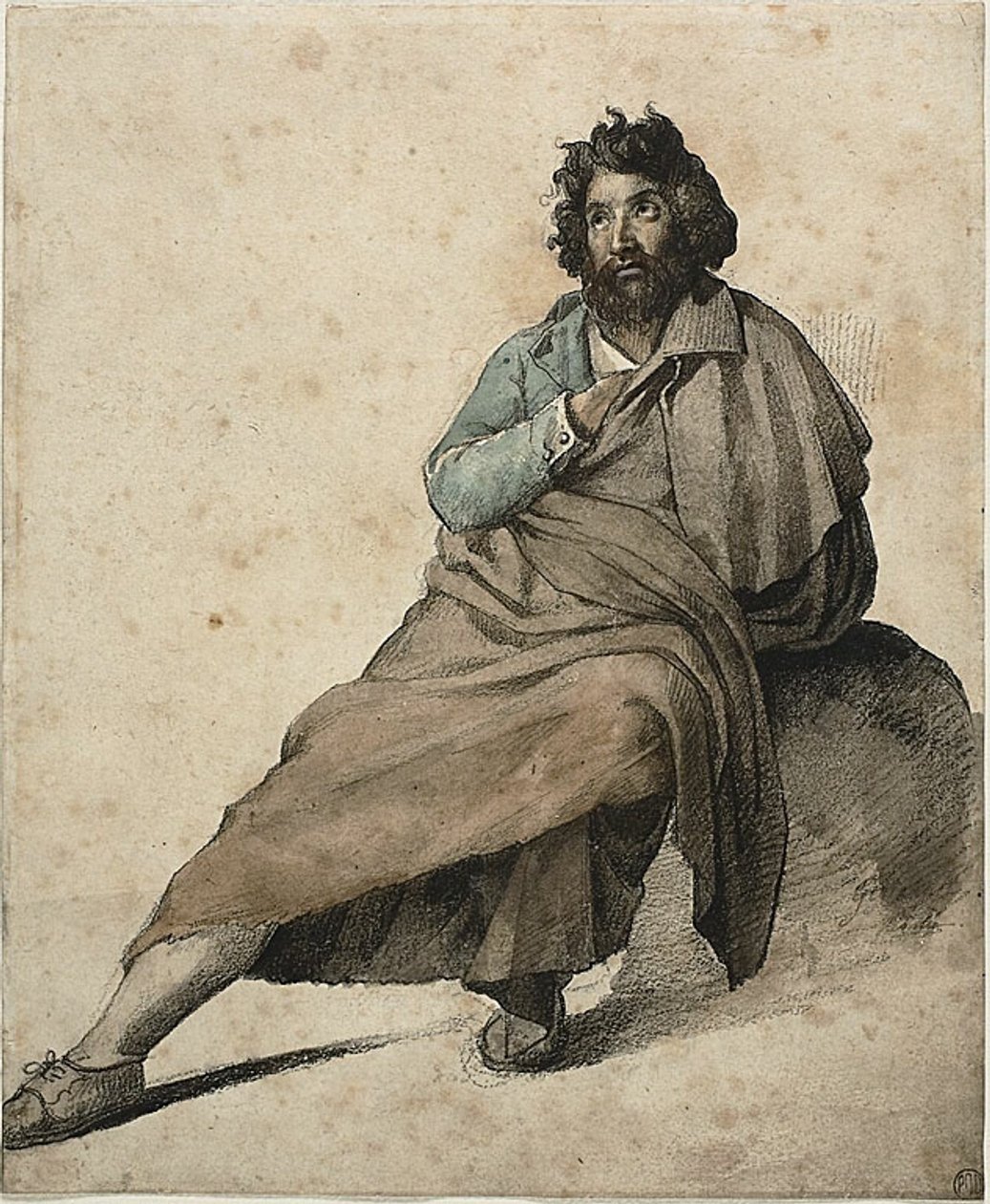 Ülő olasz paraszt alkotó: Jean Louis André Théodore Géricault