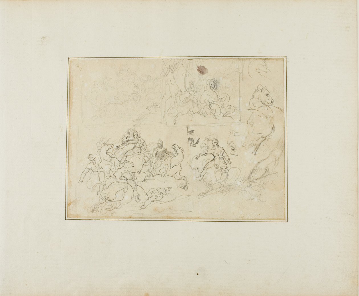 Egy lovassági csata vázlatai alkotó: Jean Louis André Théodore Géricault