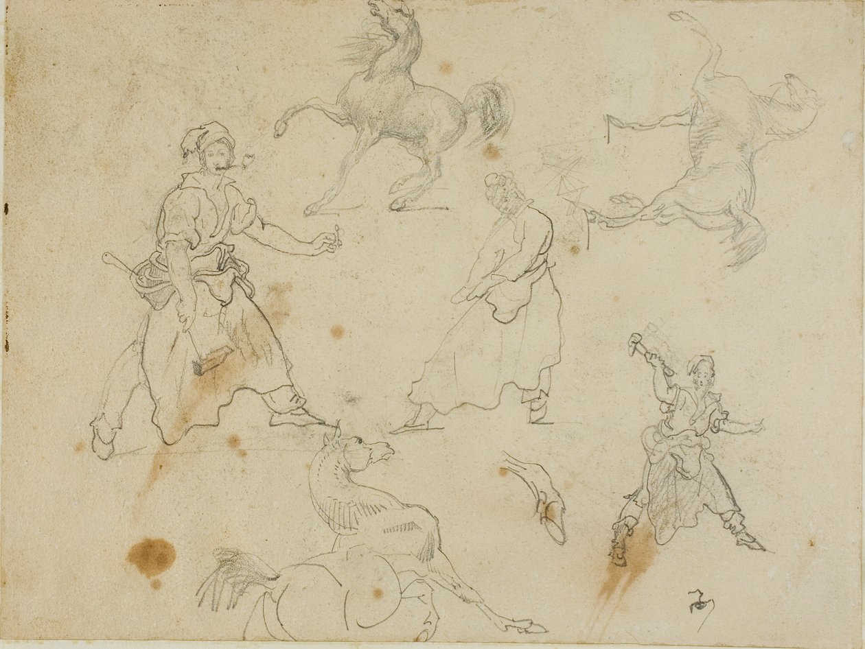 Tanulmányok a kovácsokról és a lovakról alkotó: Jean Louis André Théodore Géricault