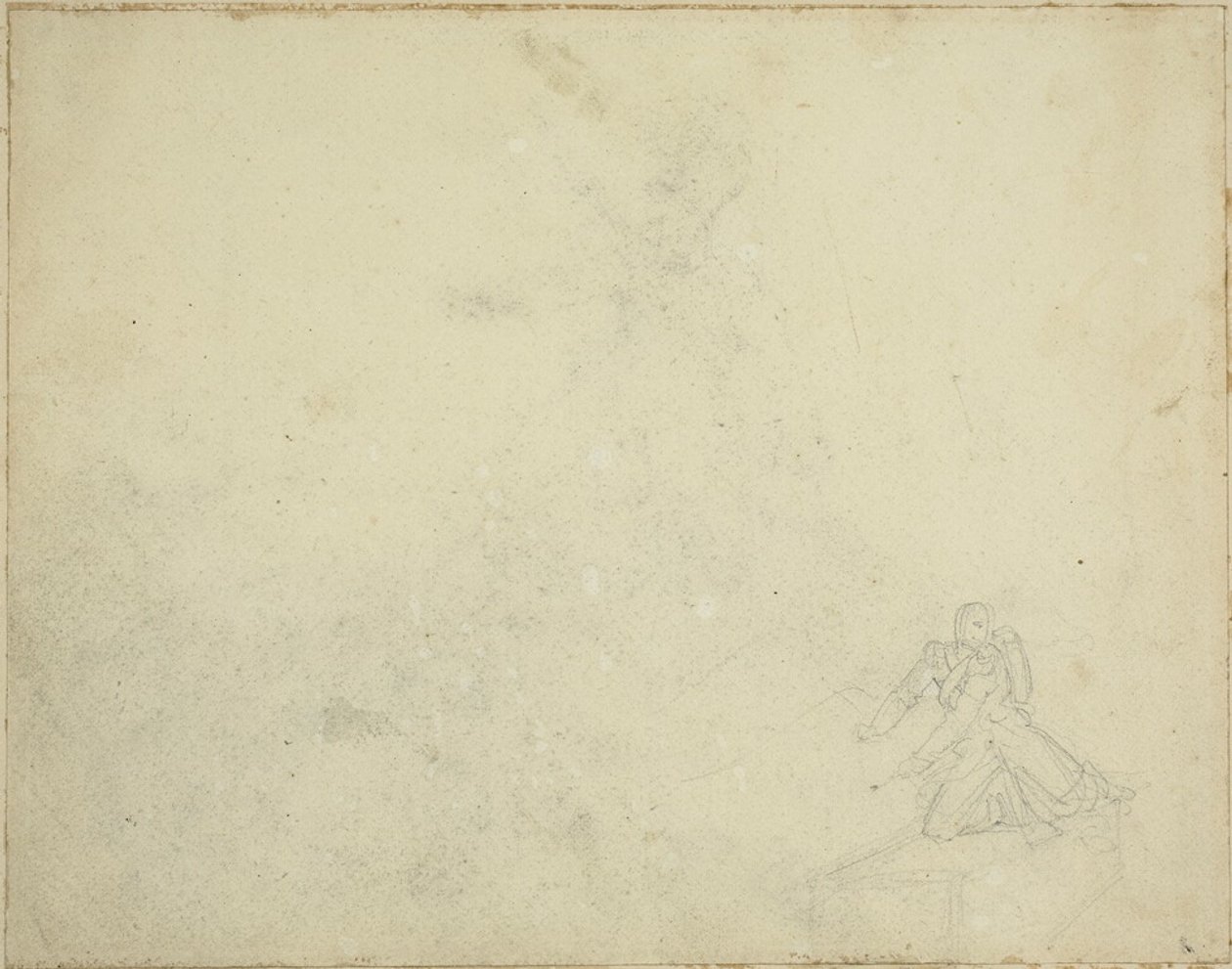 Tanulmány a térdelő alakról alkotó: Jean Louis André Théodore Géricault