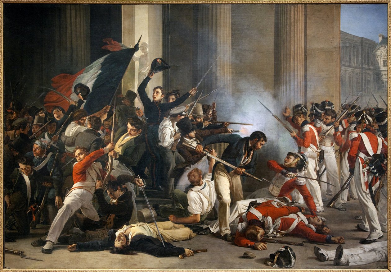 A Louvre elfoglalása július 29-én alkotó: Jean Louis Bezard