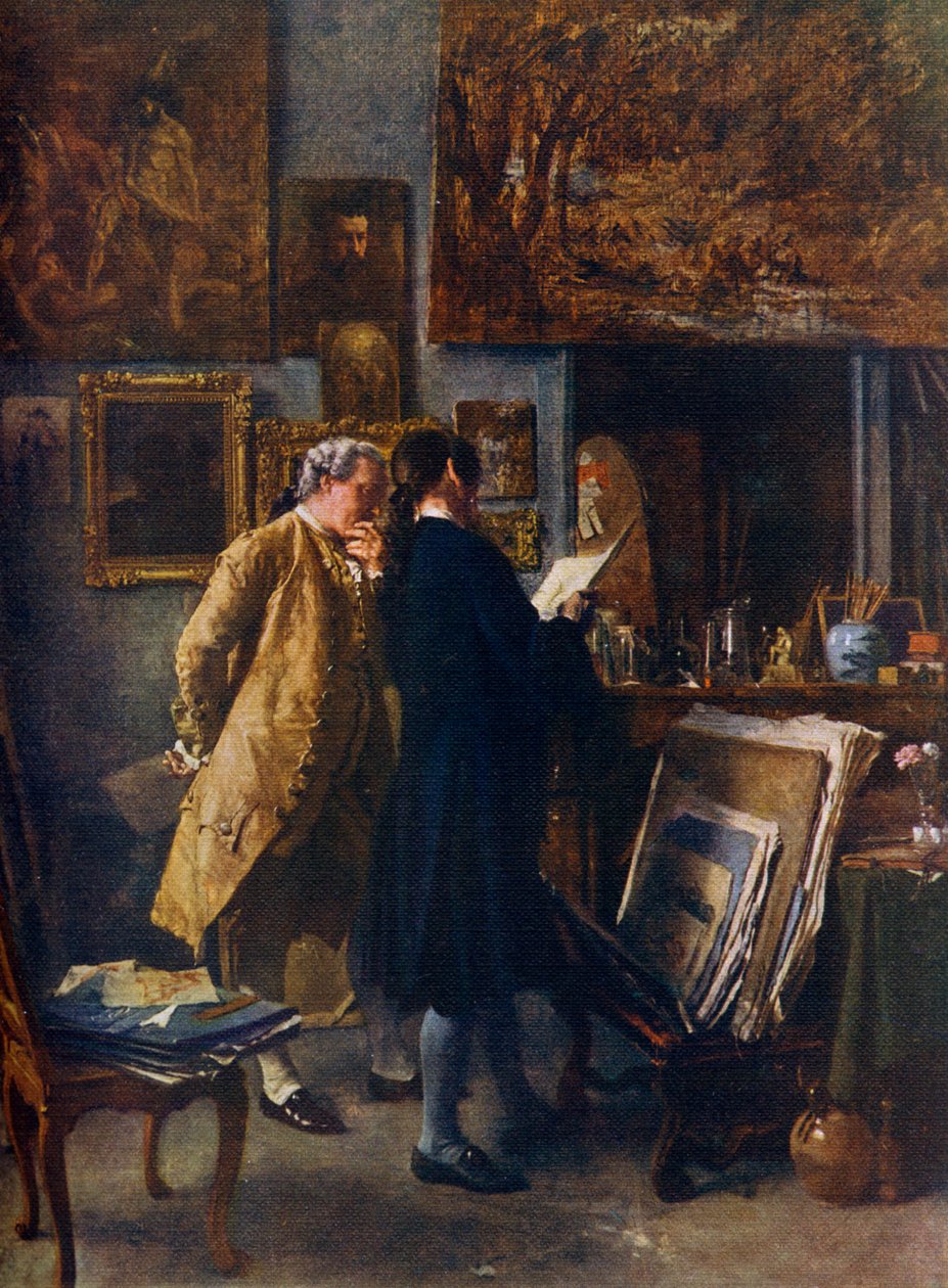Művét bemutató művész, 1850, 1912. alkotó: Jean Louis Ernest Meissonier