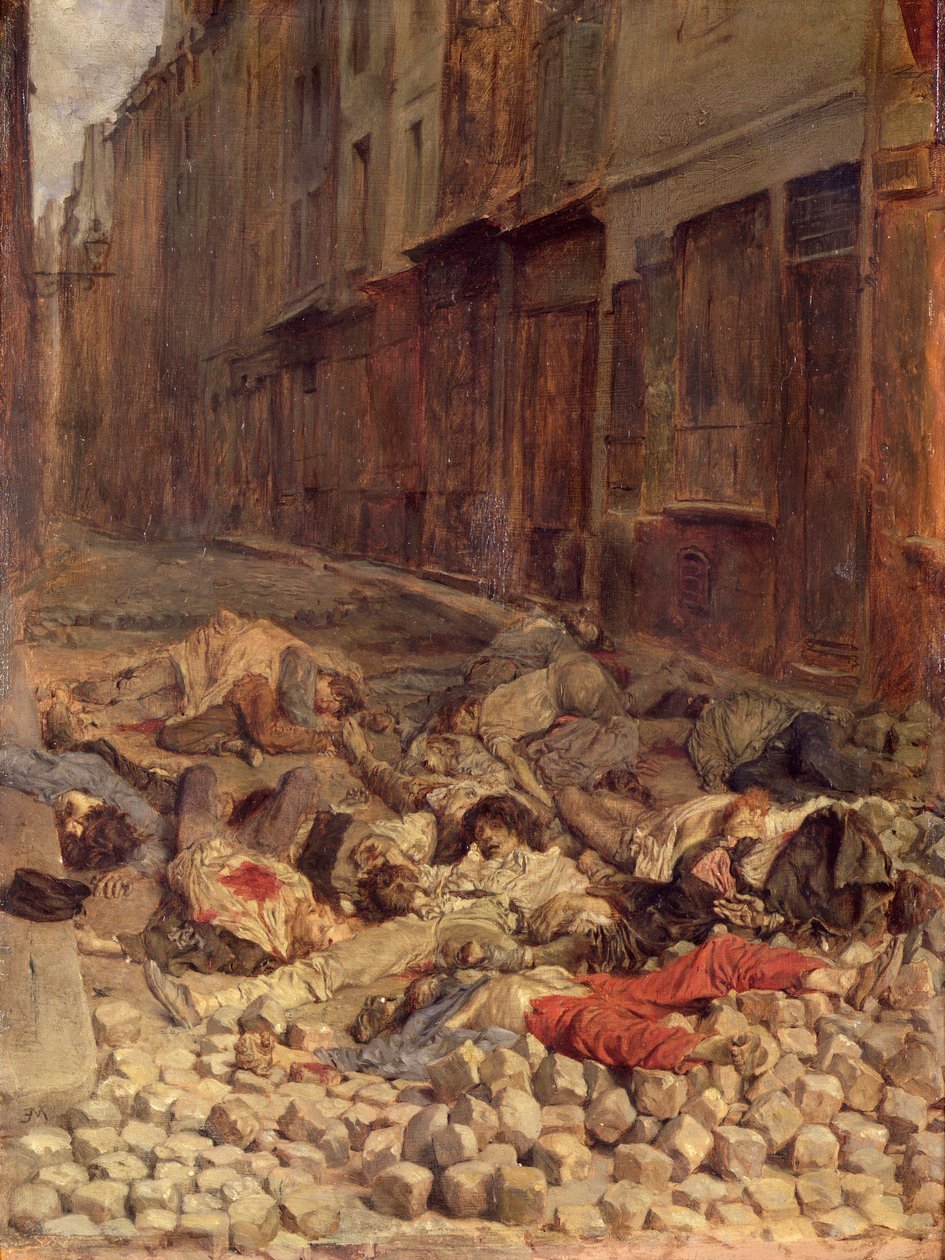 Barikád a Rue de la Mortellerie-ben, 1848. június (A polgárháború emléke) 1849. (olaj, vászon) alkotó: Jean Louis Ernest Meissonier