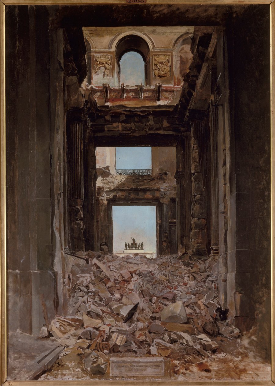 Francia: Ruines des Tuileries alkotó: Jean-Louis Ernest Meissonier