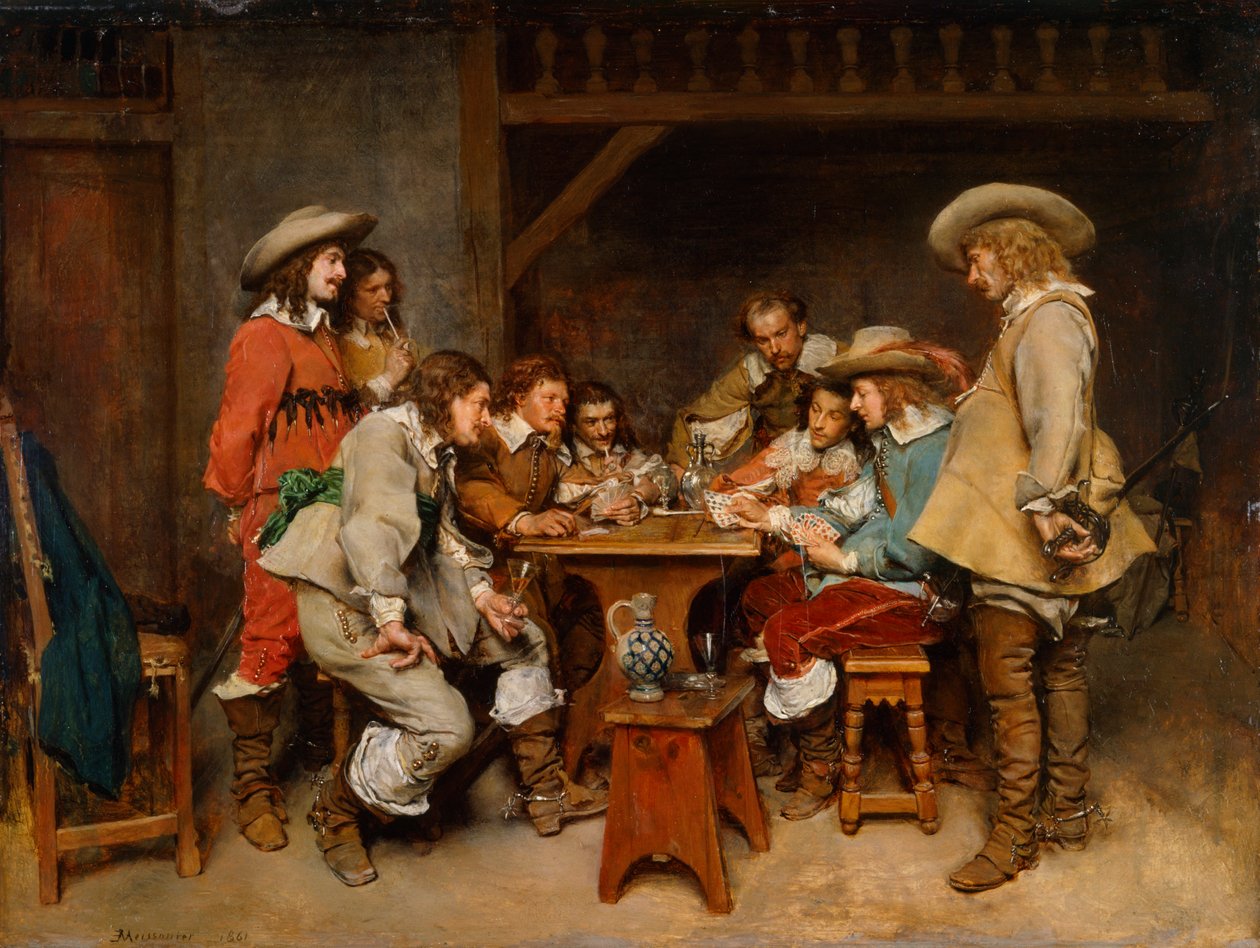 Ártatlanok és kártyaélesek, 1861 alkotó: Jean Louis Ernest Meissonier