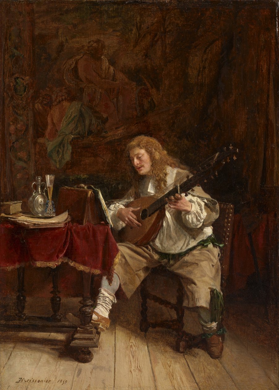 A zenész, 1859 alkotó: Jean Louis Ernest Meissonier