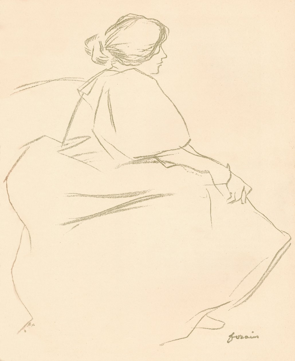 A Study In Crayon, c1872-1898, 1898 alkotó: Jean Louis Forain