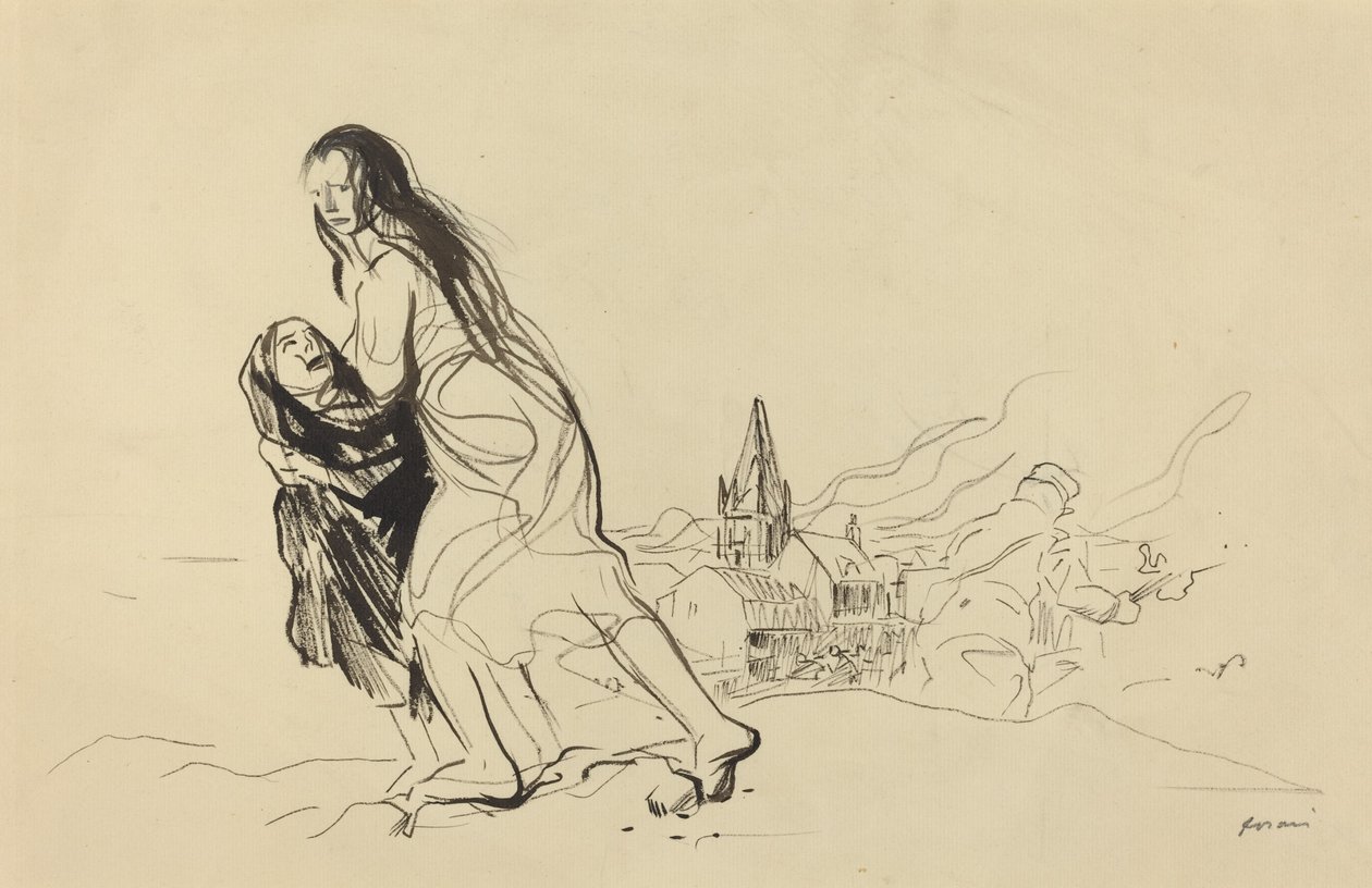 Douai után valószínűleg 1918. alkotó: Jean Louis Forain