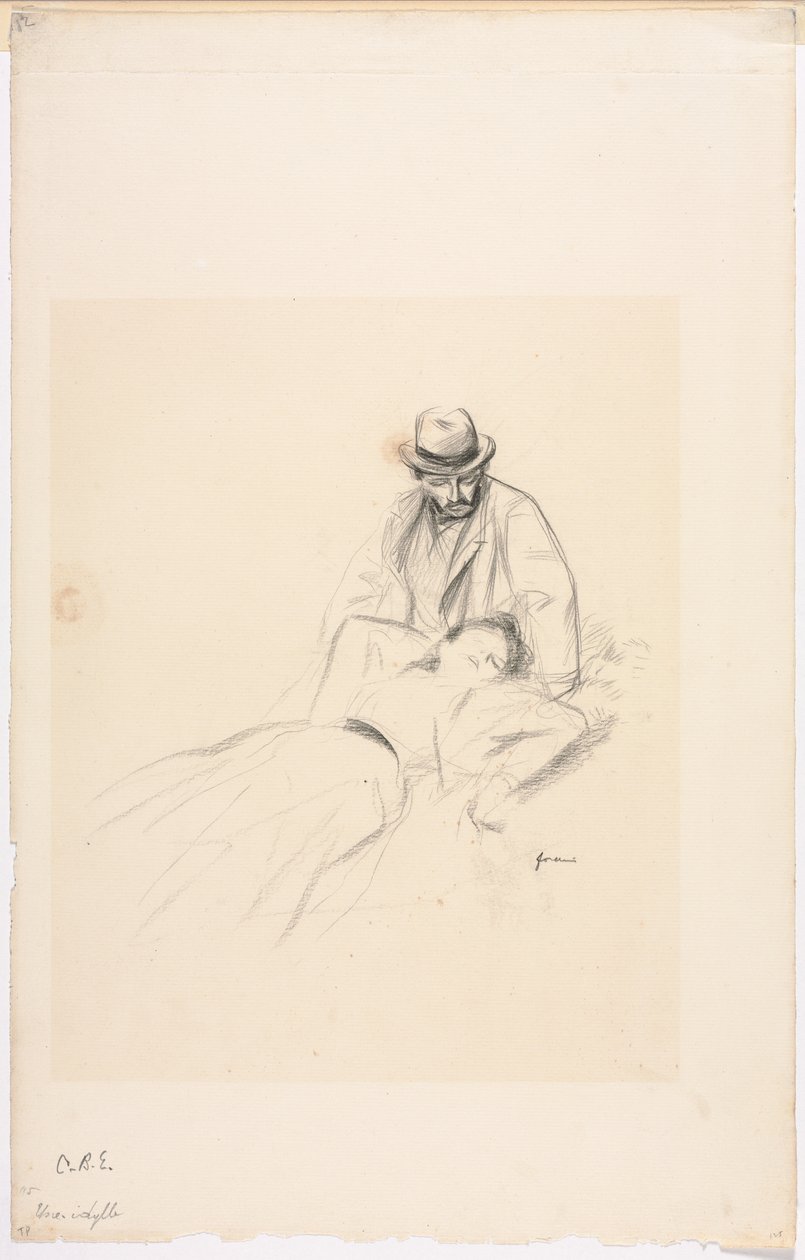 Egy idill, 1800-as évek negyedik negyede vagy 1900-as évek első harmada. alkotó: Jean Louis Forain