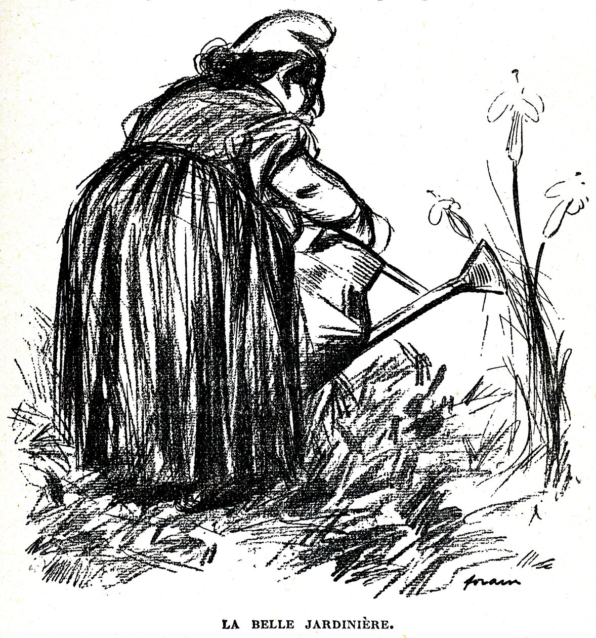 1900 előtt megjelent antiszemita rajz a „” újságban Pszt...! "" alkotó: Jean Louis Forain