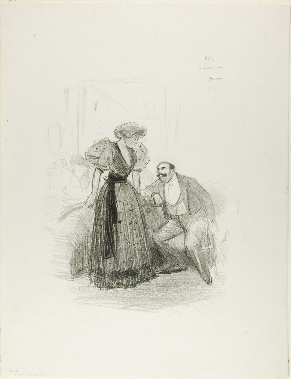 Egy esti bulin alkotó: Jean Louis Forain