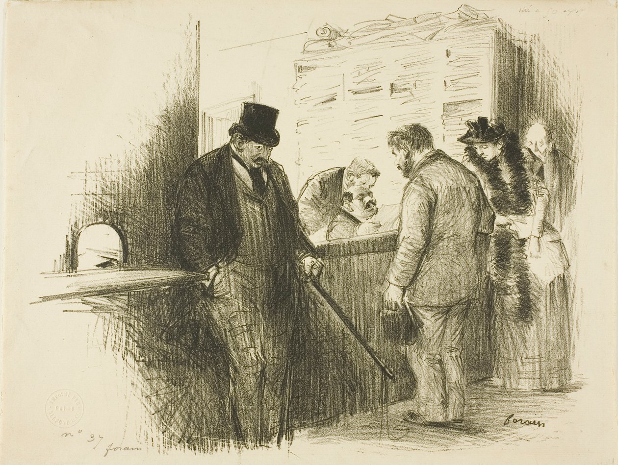 A bírósági végrehajtónál alkotó: Jean Louis Forain