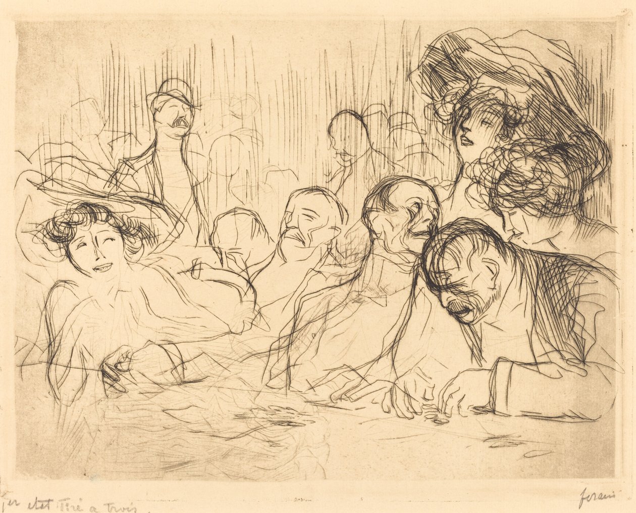 A játékasztalnál (első tányér) alkotó: Jean Louis Forain