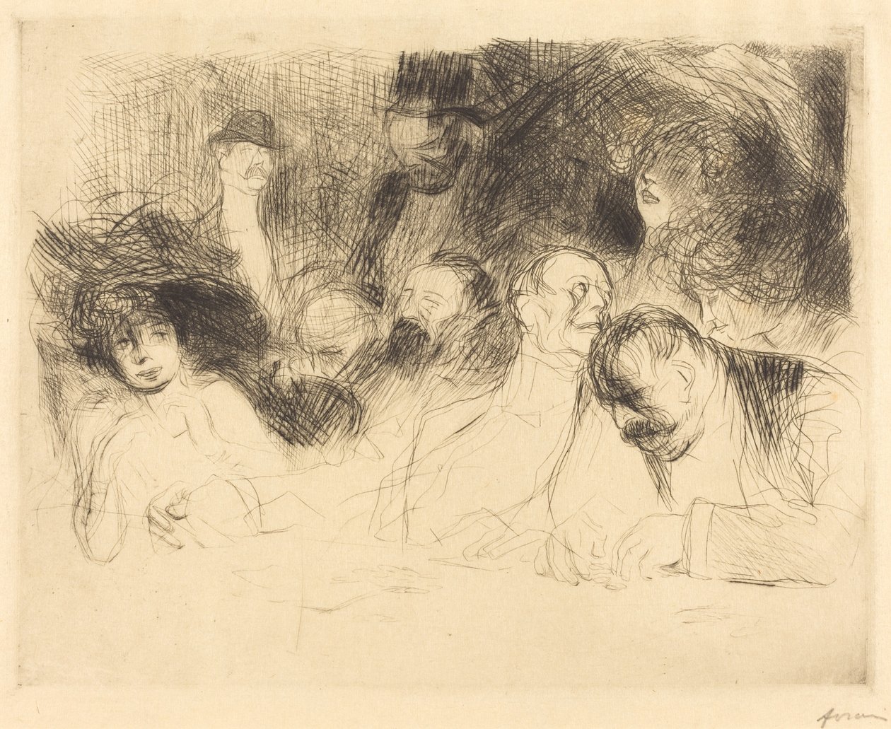 A játékasztalnál (első tányér) alkotó: Jean Louis Forain
