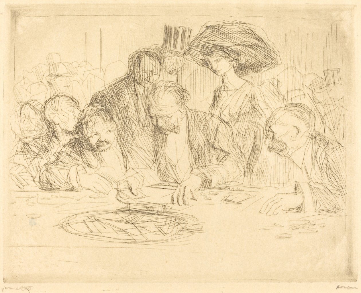 A játékasztalnál (második tányér) alkotó: Jean Louis Forain