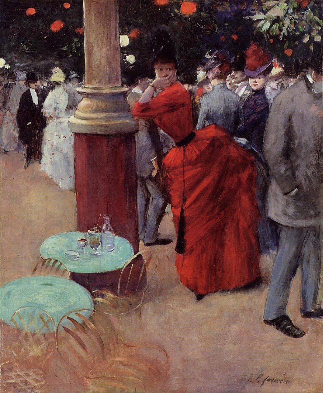 A nyilvános kertben, 1884 körül (olaj, vászon) alkotó: Jean Louis Forain