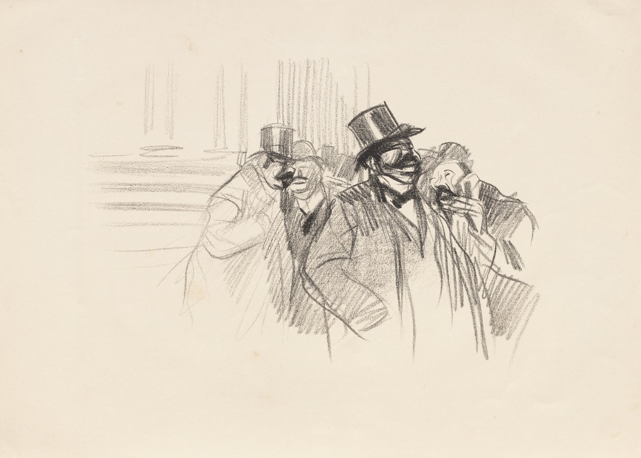 A tőzsdén c. 1900. alkotó: Jean Louis Forain