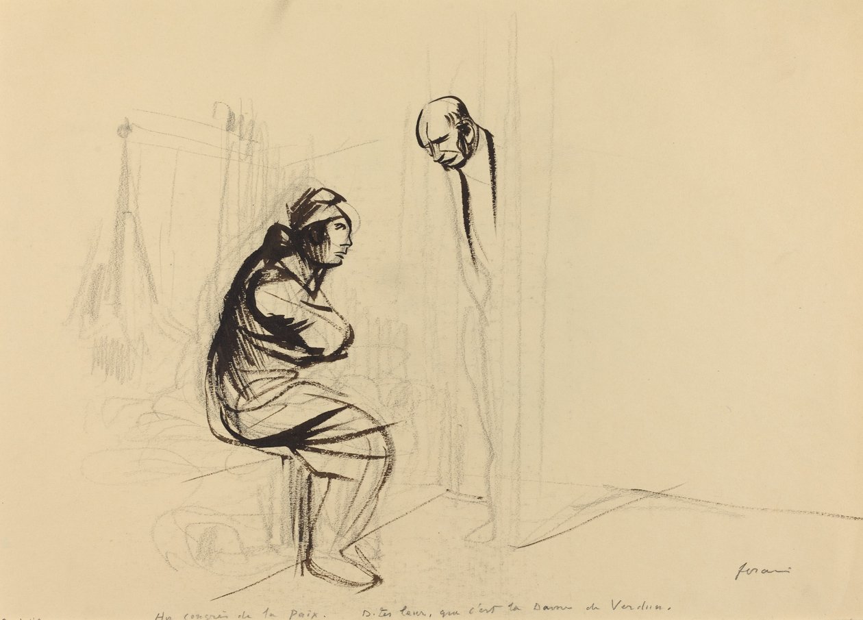 Au Congress de la Paix, c. 1919. alkotó: Jean Louis Forain