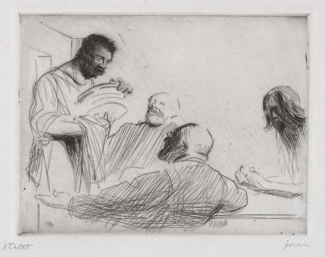 Az emmausi étkezés előtt. alkotó: Jean Louis Forain