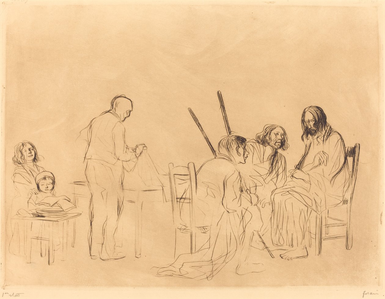 Vacsora előtt Emmausban (első tányér) alkotó: Jean Louis Forain
