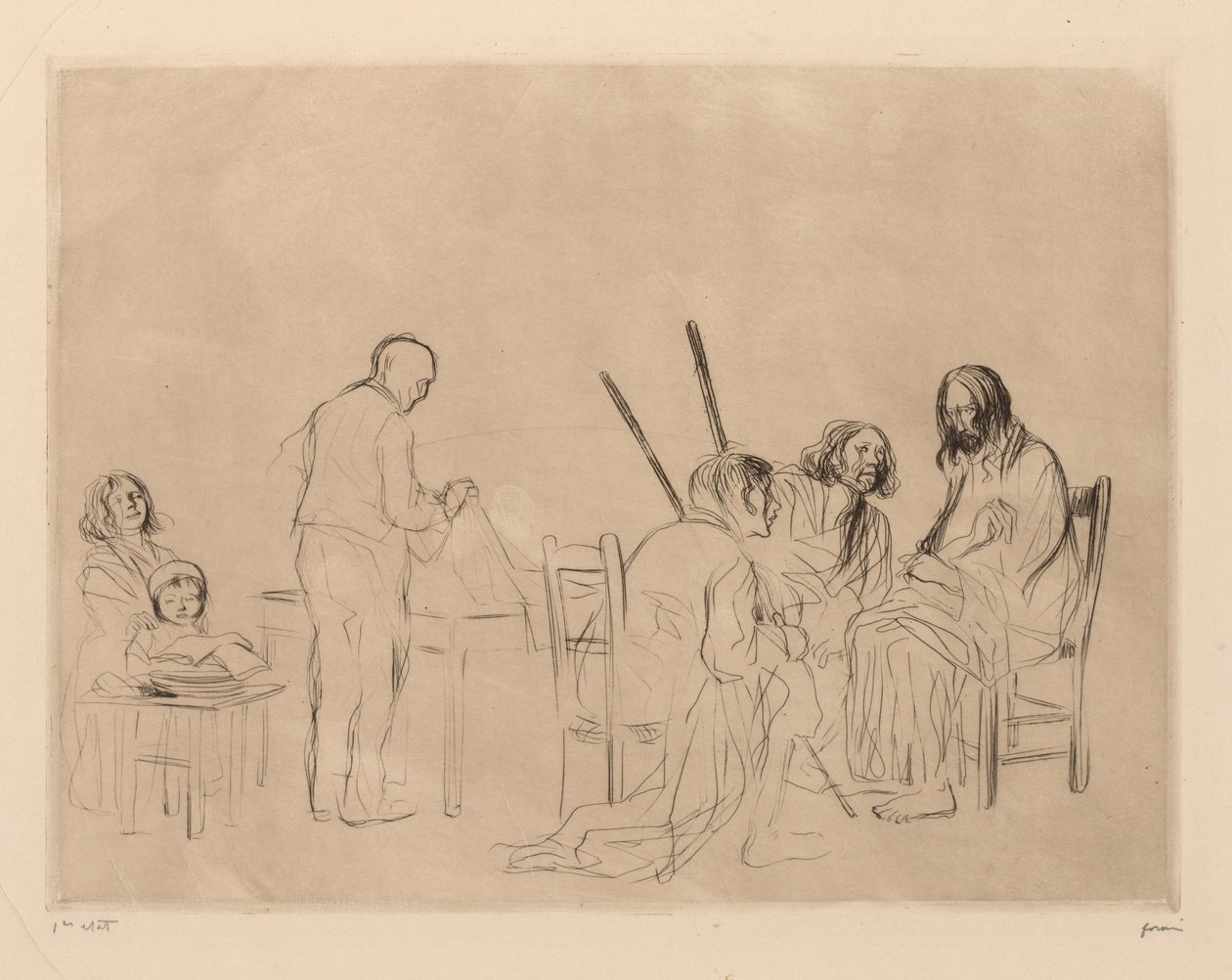 Vacsora előtt Emmausban alkotó: Jean Louis Forain