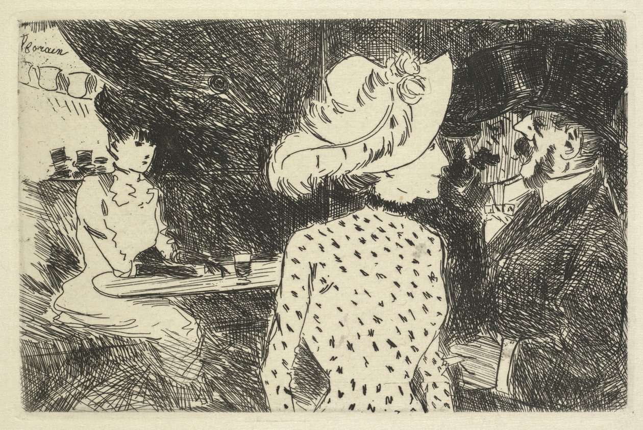 Kávézói jelenet (leíró) alkotó: Jean Louis Forain