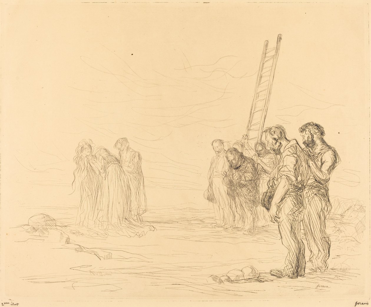 Kálvária (első tányér) alkotó: Jean Louis Forain