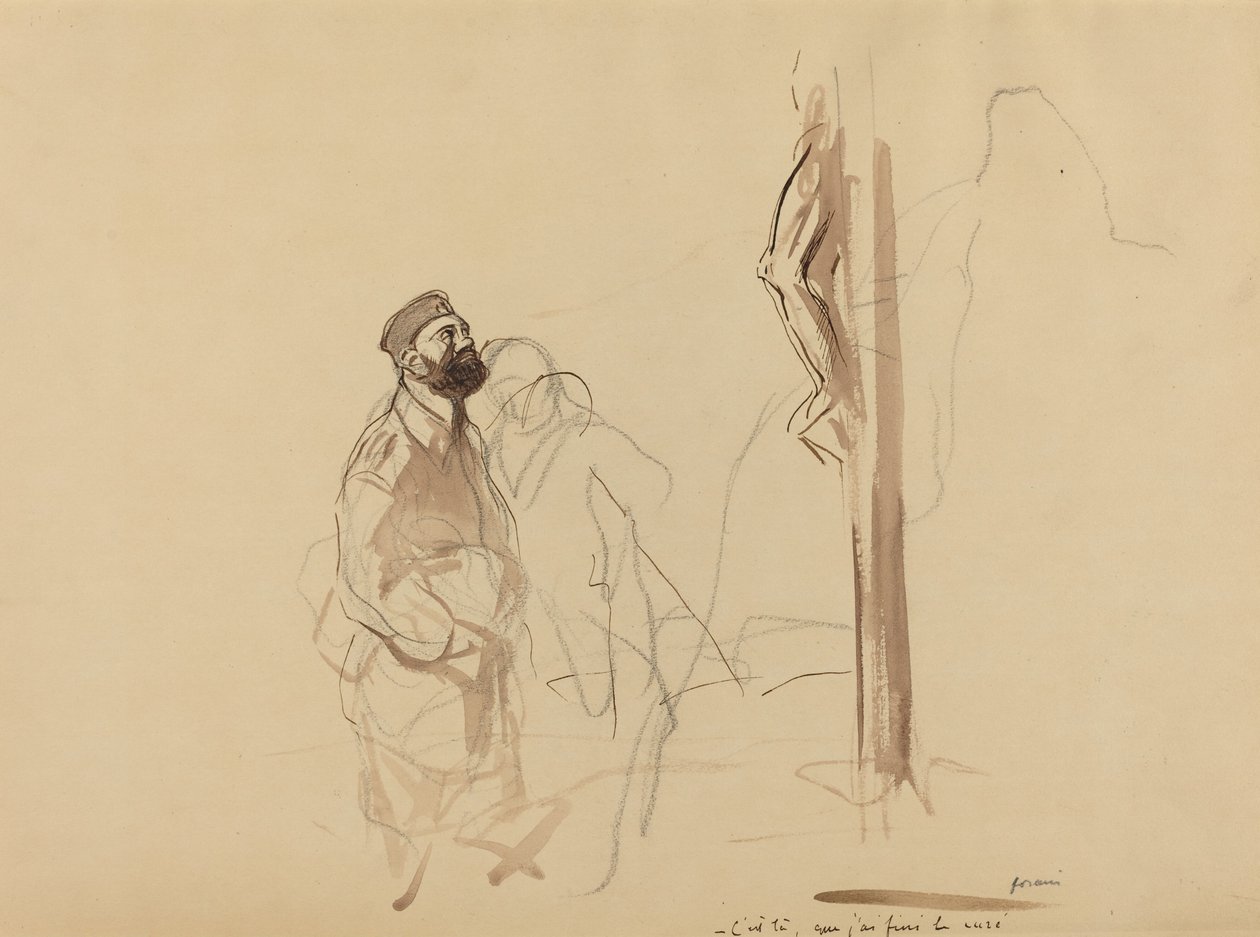 Itt fejeztem be a papot, c. 19141919. alkotó: Jean-Louis Forain