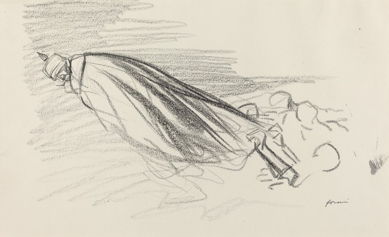 Az első órának. "Uram! hol vagyunk a friss és örömteli háborútól!" alkotó: Jean Louis Forain