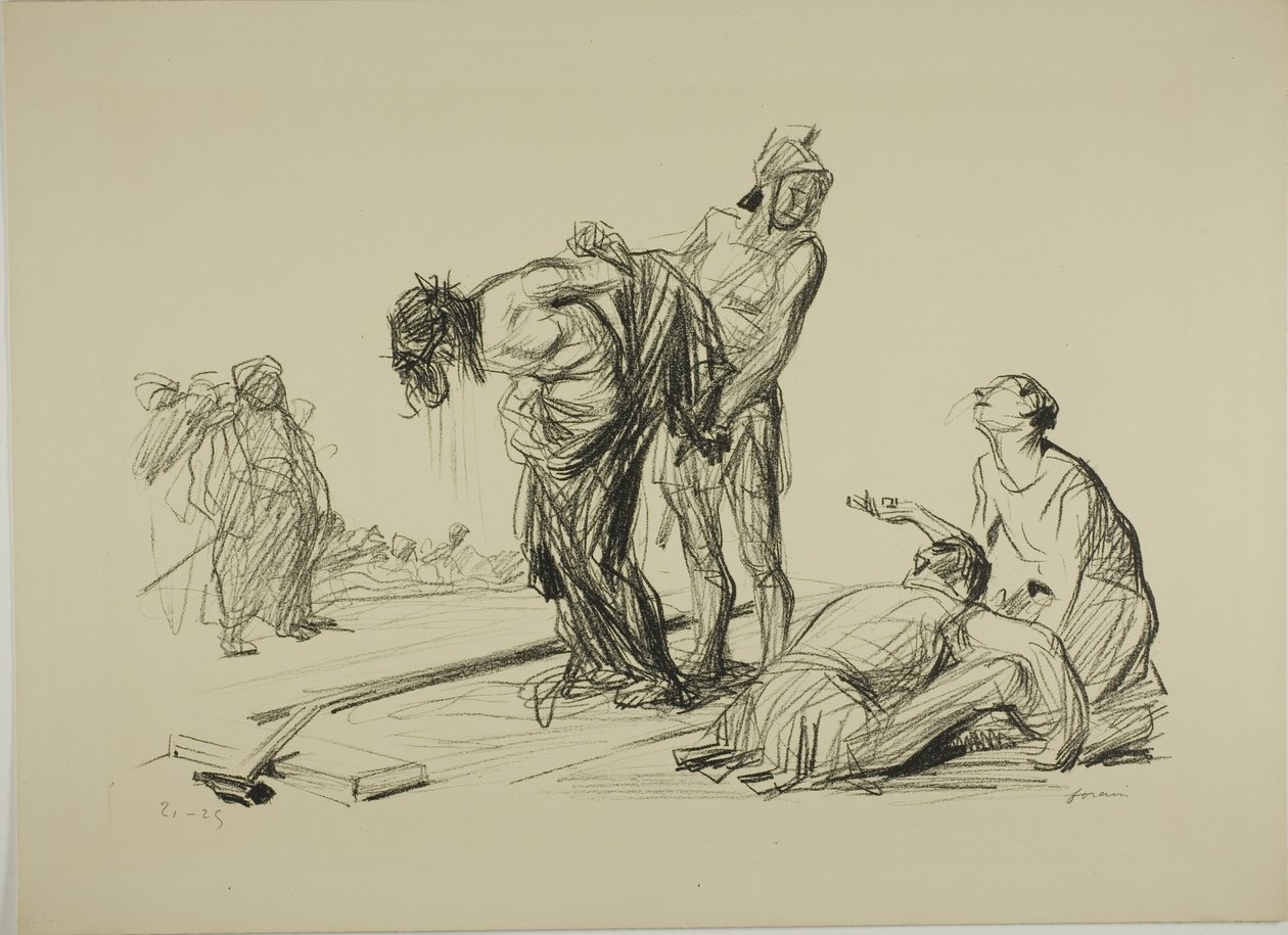 Krisztust megfosztva ruháitól alkotó: Jean Louis Forain