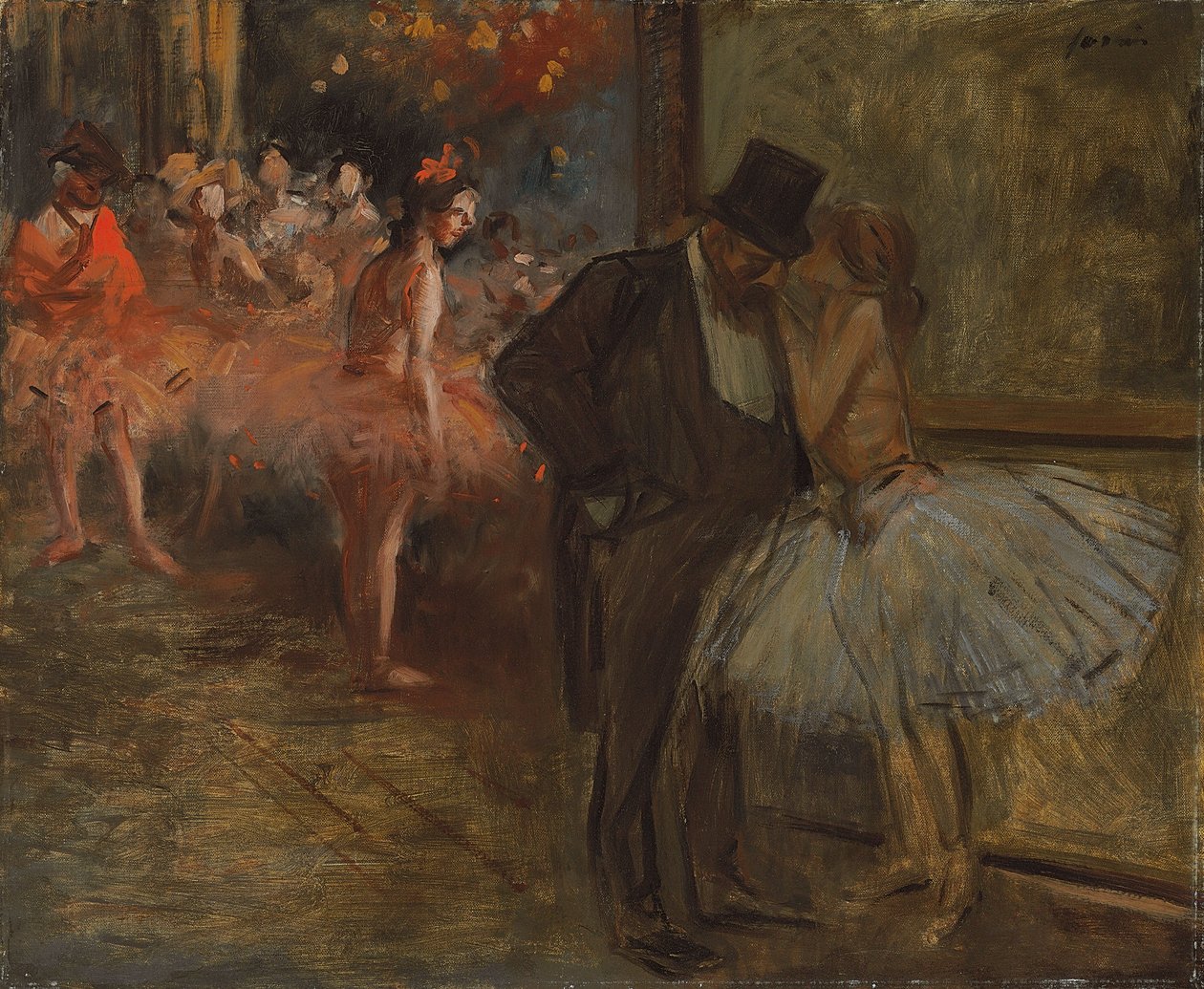 Táncos és Előfizető, az Operában; Táncos és előfizető, az Operában, 1905 körül alkotó: Jean Louis Forain
