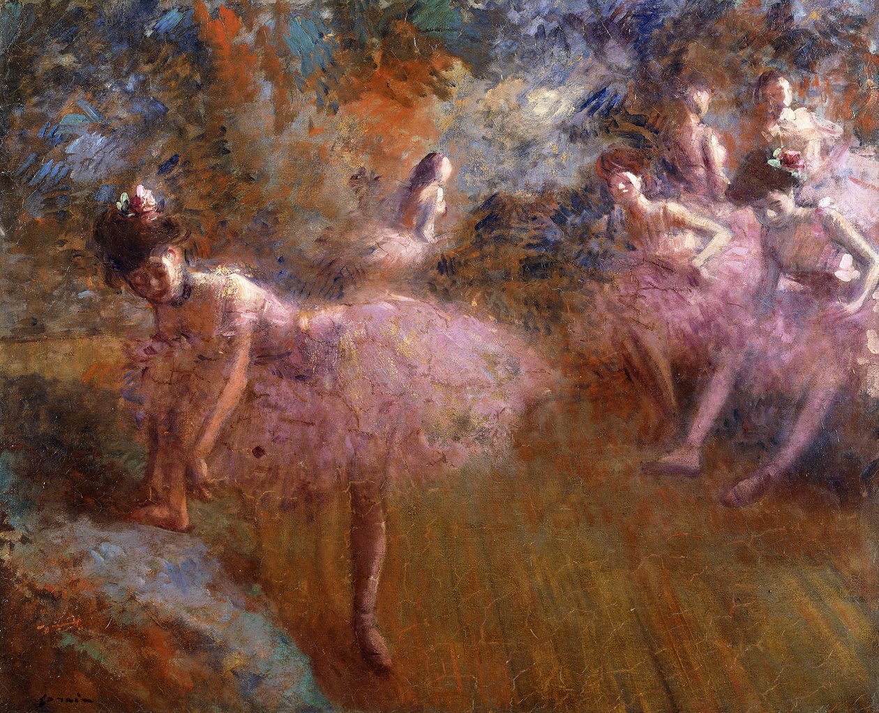 Táncosok rózsaszínben; Táncosok a rózsában, 1905 körül alkotó: Jean Louis Forain