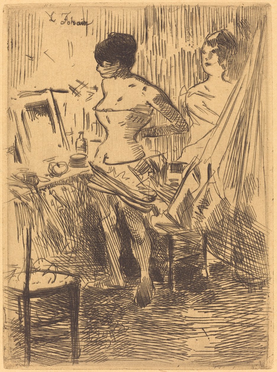 Táncosok az öltözőjükben alkotó: Jean Louis Forain