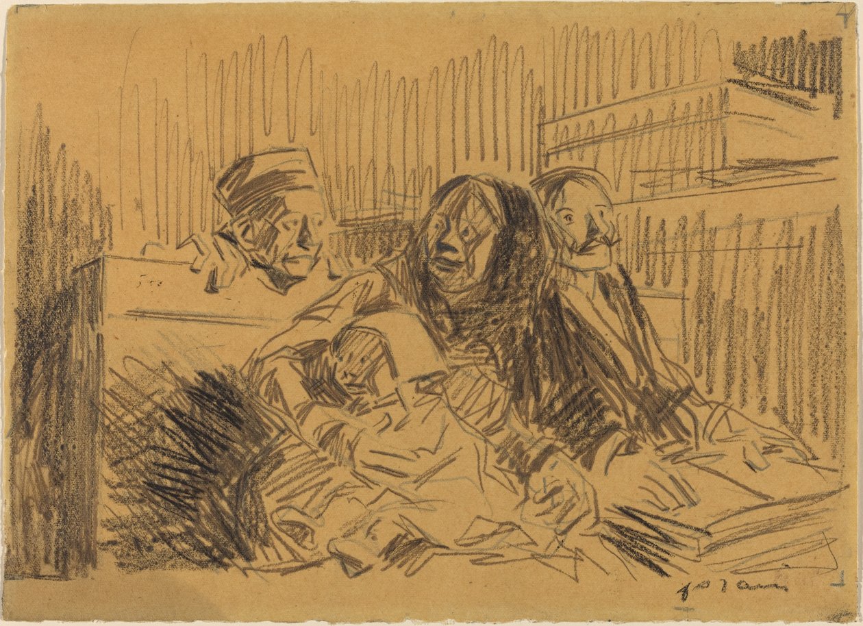 Védő és vádlott, c. 1908. alkotó: Jean-Louis Forain