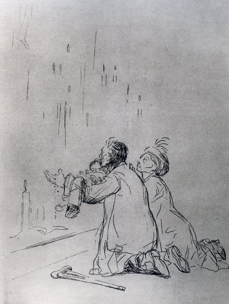 Könyörgés a barlang előtt, 1925. alkotó: Jean Louis Forain