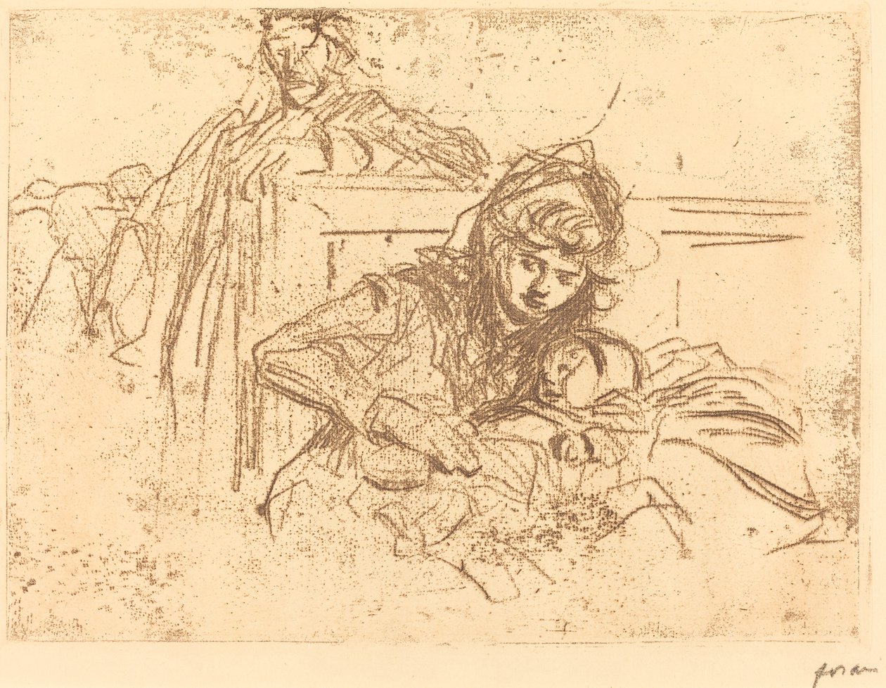 Bizonyíték a tárgyaláson (első tábla) alkotó: Jean Louis Forain
