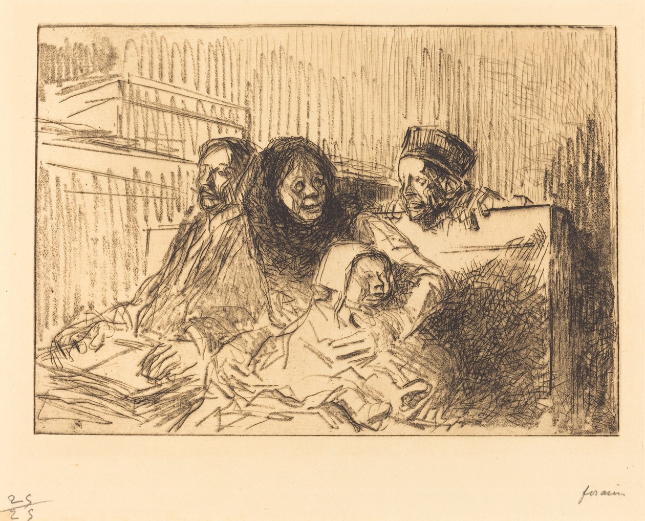 Bizonyíték a tárgyaláson (második lemez) alkotó: Jean Louis Forain