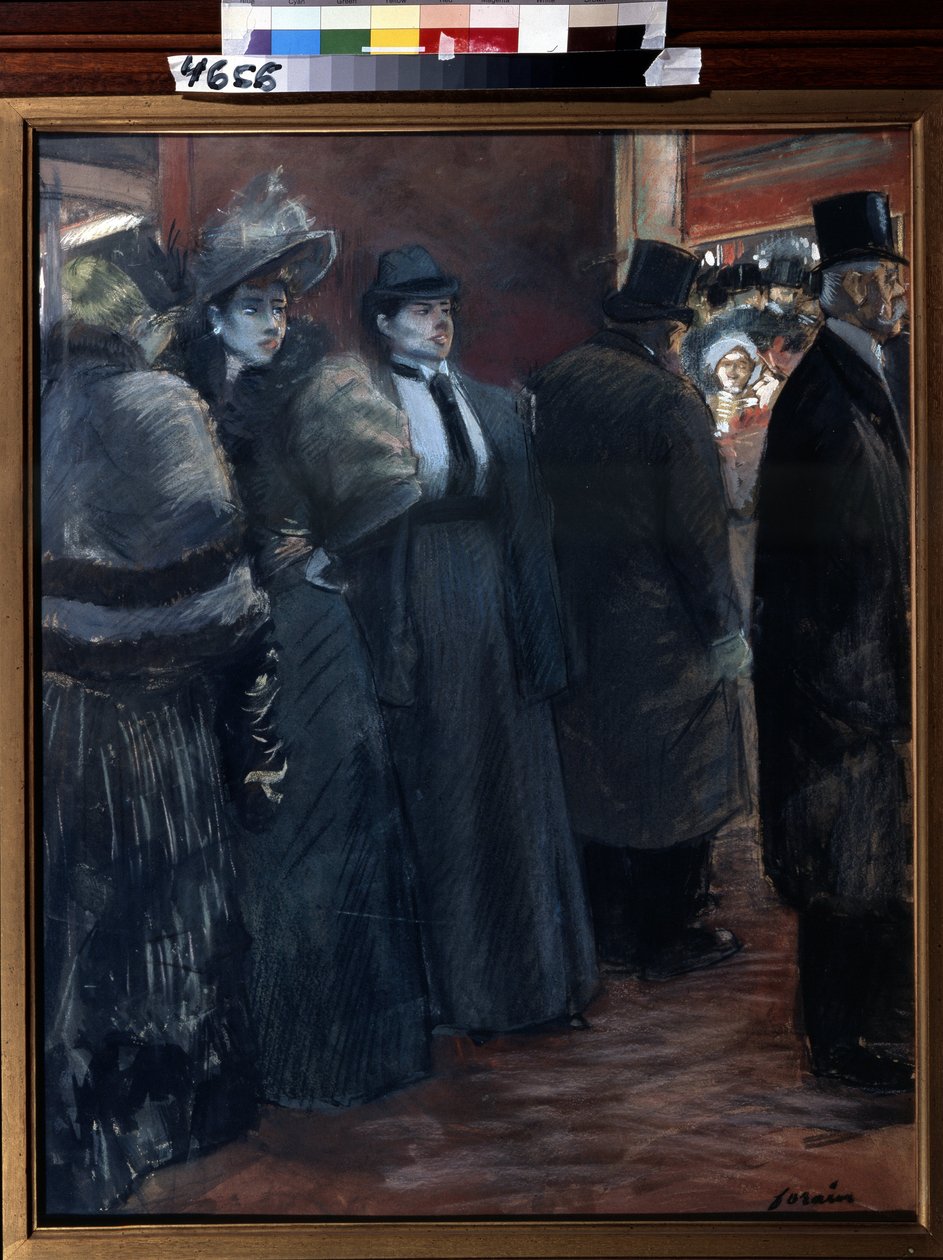 Színház előcsarnoka. Jean-Louis Forain festménye (Jean-Louis Forain alkotó: Jean Louis Forain