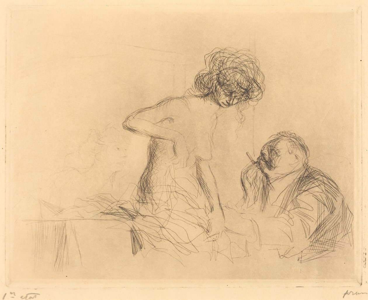 Privát szobában (első tányér) alkotó: Jean Louis Forain