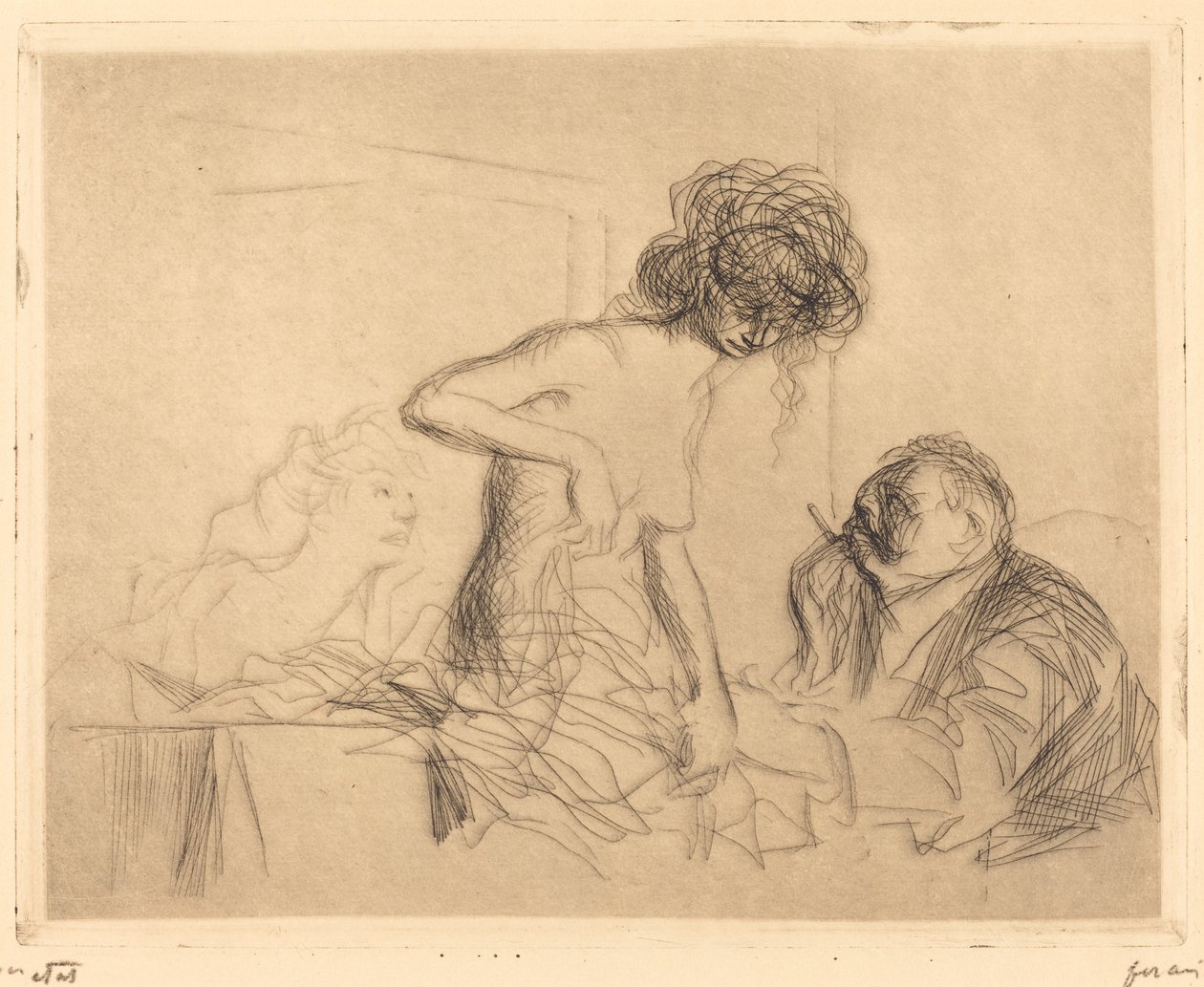Privát szobában (első tányér) alkotó: Jean Louis Forain