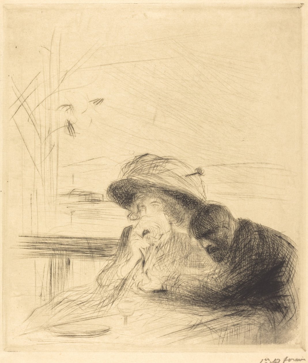 Vége! (nagy tányér) alkotó: Jean Louis Forain