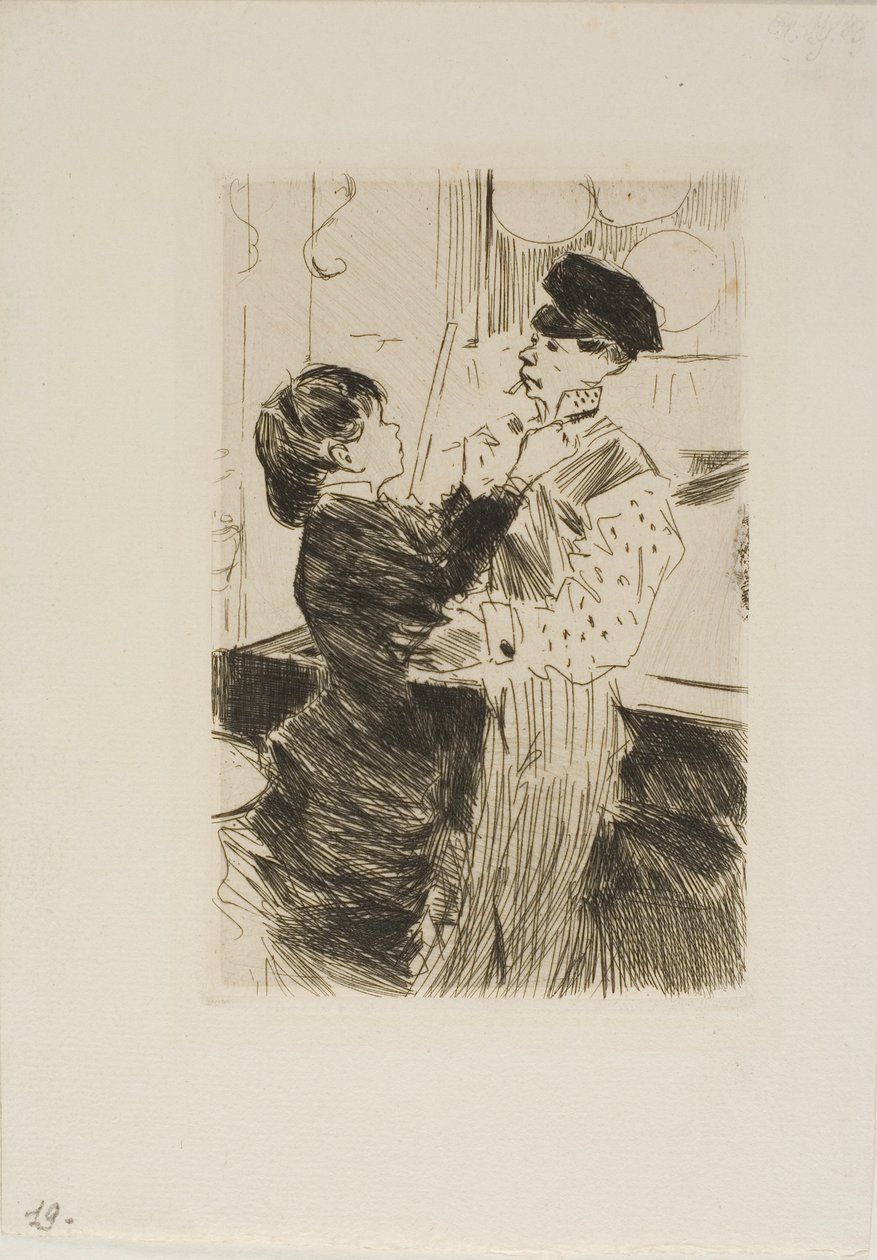A nyakkendő megkötése alkotó: Jean Louis Forain