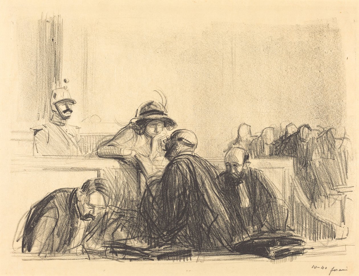 Ügyvéd beszélget ügyfelével alkotó: Jean Louis Forain