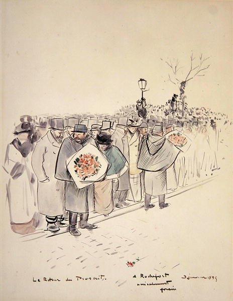 The Return of the Outlaw, 1895 körül (toll, tinta és akvarell papíron) alkotó: Jean Louis Forain